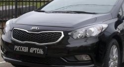 1 029 р. Реснички на фары RA KIA Cerato 3 YD дорестайлинг седан (2013-2016) (Неокрашенные)  с доставкой в г. Кемерово. Увеличить фотографию 2