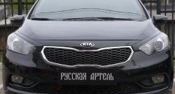 1 029 р. Реснички на фары RA KIA Cerato 3 YD дорестайлинг седан (2013-2016) (Неокрашенные)  с доставкой в г. Кемерово. Увеличить фотографию 3