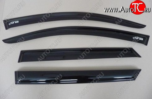 1 199 р. Комплект дефлекторов окон (ветровиков) 4 шт. Russtal KIA Cerato 2 TD седан (2008-2013)  с доставкой в г. Кемерово