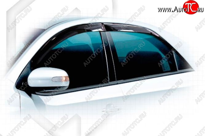 1 989 р. Дефлектора окон CA-Plastiс KIA Cerato 2 TD седан (2008-2013) (Classic полупрозрачный, Без хром.молдинга)  с доставкой в г. Кемерово