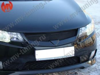 2 999 р. Решетка радиатора (без сетки) MV-Tuning  KIA Cerato  2 TD (2008-2013) седан (Неокрашенная)  с доставкой в г. Кемерово. Увеличить фотографию 3