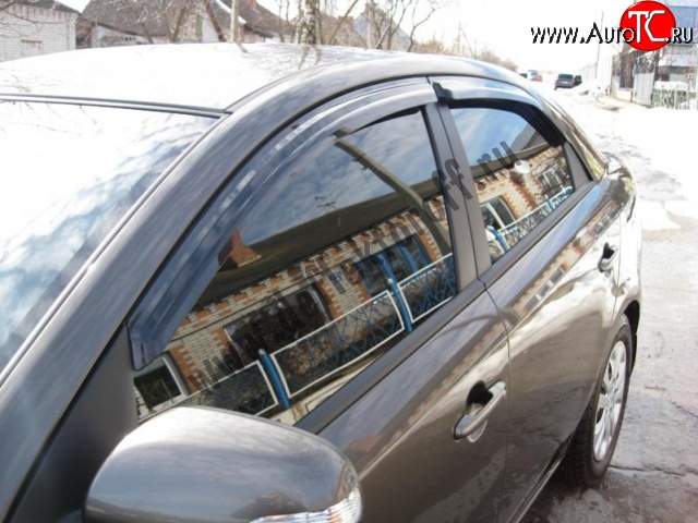 746 р. Дефлекторы окон (ветровики) Novline 4 шт KIA Cerato 1 LD седан рестайлинг (2005-2008)  с доставкой в г. Кемерово