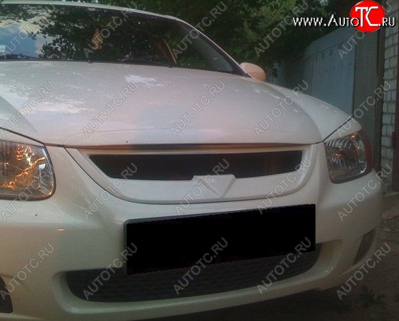 3 749 р. Решётка радиатора RoadRuns KIA Cerato 1 LD седан дорестайлинг (2003-2007) (Неокрашенная)  с доставкой в г. Кемерово