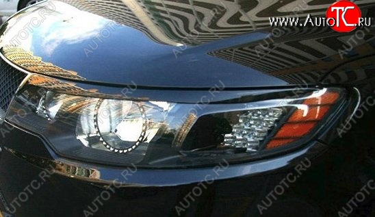 1 649 р. Реснички на фары CT KIA Cerato 2 TD седан (2008-2013) (Неокрашенные)  с доставкой в г. Кемерово