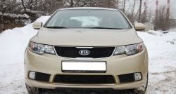 4 599 р. Накладка на передний бампер GT Dynamics KIA Cerato 2 TD седан (2008-2013) (Неокрашенная)  с доставкой в г. Кемерово. Увеличить фотографию 2