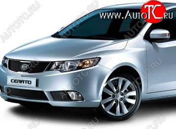 4 499 р. Левое крыло SAT (Тайвань) KIA Forte седан (2008-2013) (Неокрашенное)  с доставкой в г. Кемерово