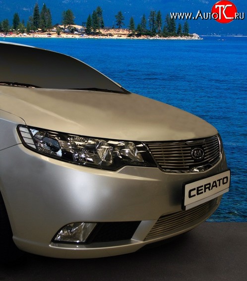 3 734 р. Декоративная вставка решетки радиатора Novline KIA Cerato 2 TD седан (2008-2013)  с доставкой в г. Кемерово