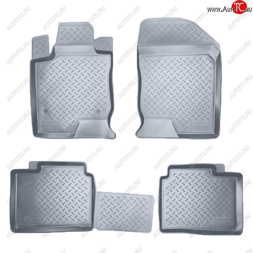 2 989 р. Коврики салона Norplast Unidec  KIA Magentis (2005-2010) (Цвет: серый)  с доставкой в г. Кемерово