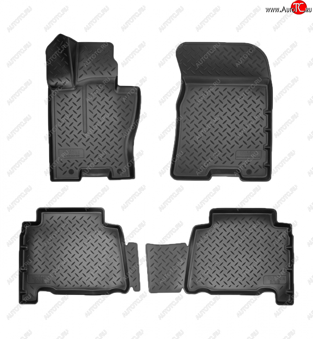 2 499 р. Коврики салона Norplast Unidec (с напольной педалью)  KIA Mohave  HM2 (2019-2022) (черные)  с доставкой в г. Кемерово