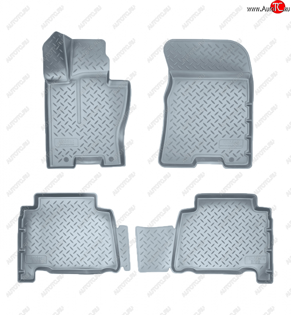 3 199 р. Коврики салона Norplast Unidec (с напольной педалью)  KIA Mohave  HM2 (2019-2022) (серые)  с доставкой в г. Кемерово