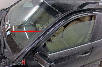 1 699 р. Водостоки (дефлектора) лобового стекла Стрелка 11 KIA Mohave HM дорестайлинг (2008-2017)  с доставкой в г. Кемерово. Увеличить фотографию 2