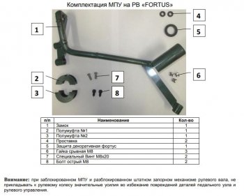 36 549 р. Замок рулевого вала FORTUS бесштыревой (с подушкой безопасности для коленей водителя) KIA Optima 4 JF дорестайлинг универсал (2015-2018)  с доставкой в г. Кемерово. Увеличить фотографию 2