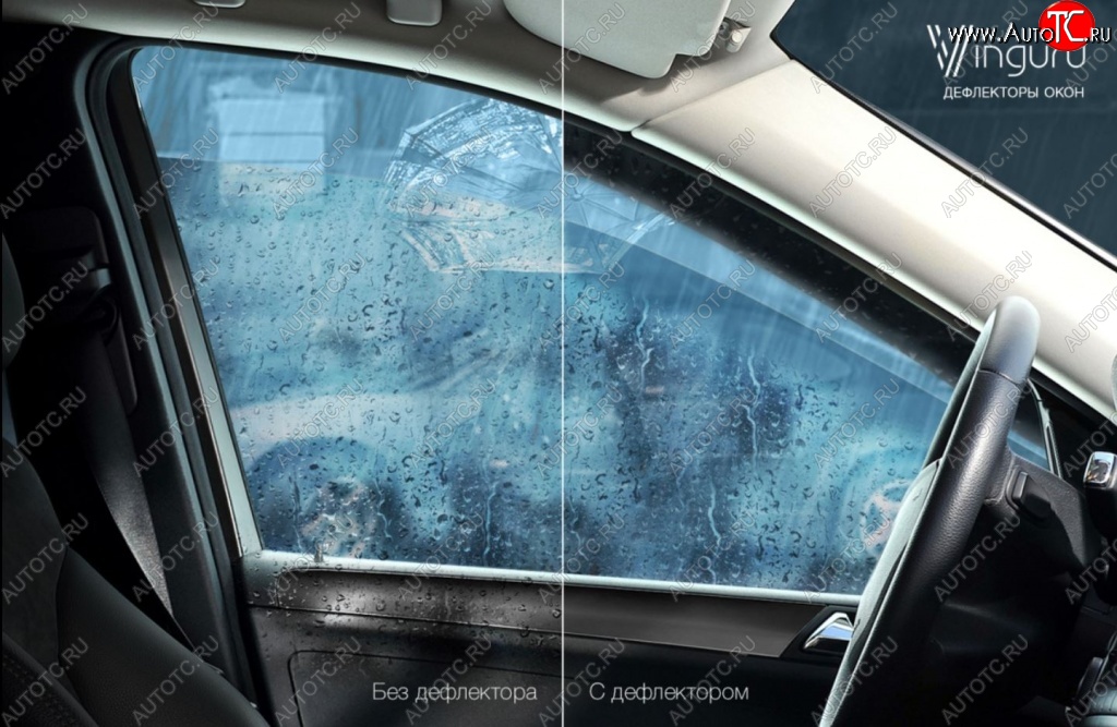 3 399 р. Дефлектора окон Vinguru (накладные) KIA Optima 3 TF дорестайлинг седан (2010-2013)  с доставкой в г. Кемерово