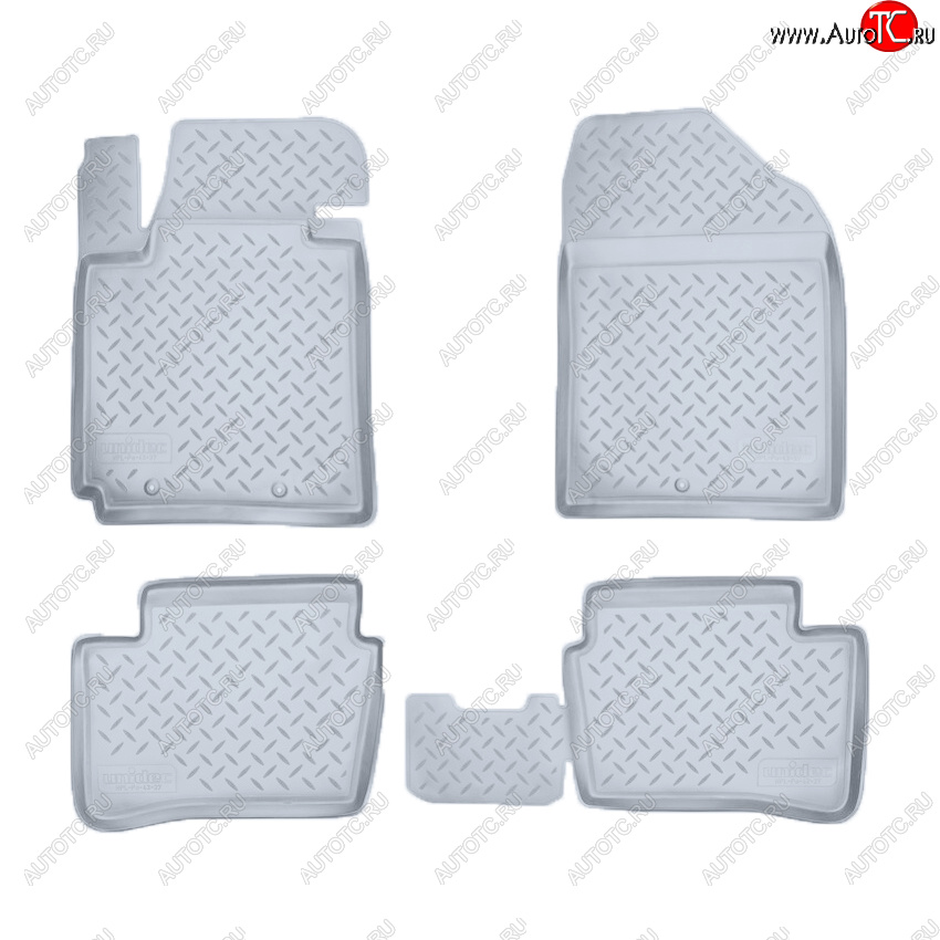 2 479 р. Коврики салона Norplast Unidec  KIA Picanto ( 2 TA хэтчбэк 5 дв.,  2 TA хэтчбэк 3 дв.) (2011-2017) дорестайлинг, рестайлинг (Цвет: серый)  с доставкой в г. Кемерово