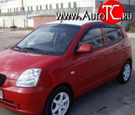 999 р. Комплект дефлекторов окон (ветровиков) 4 шт. (5 дв.) Russtal KIA Picanto 1 SA хэтчбэк 5 дв. дорестайлинг (2003-2007)  с доставкой в г. Кемерово