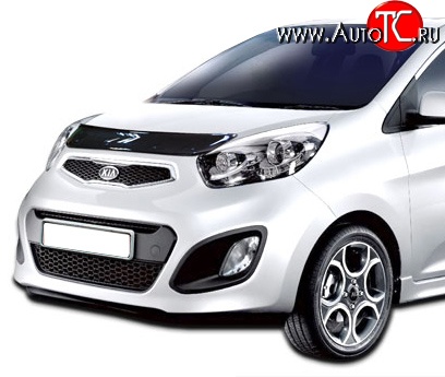 529 р. Дефлектор капота NovLine KIA Picanto 2 TA хэтчбэк 5 дв. рестайлинг (2015-2017)  с доставкой в г. Кемерово