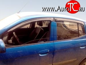 746 р. Дефлекторы окон (ветровики) Novline 4 шт KIA Picanto 2 TA хэтчбэк 5 дв. дорестайлинг (2011-2015)  с доставкой в г. Кемерово