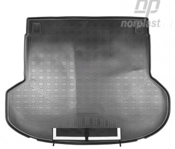 Коврик багажника Norplast (без рельс) KIA ProCeed  3 CD универсал (2018-2025) дорестайлинг, рестайлинг (Черный, с погрузочным ковриком (фартуком))