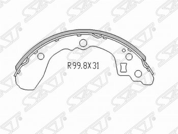 959 р. Колодки тормозные задние SAT KIA Rio 1 DC дорестайлинг седан (2000-2002)  с доставкой в г. Кемерово. Увеличить фотографию 1