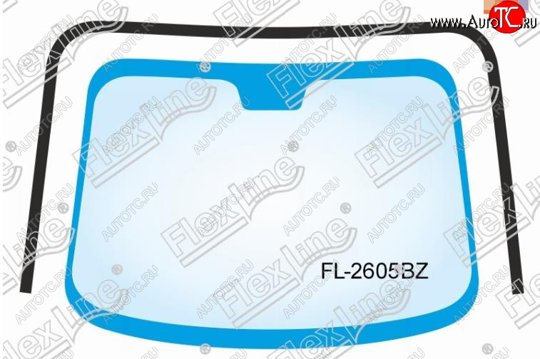 2 169 р. Молдинг лобового стекла FlexLine KIA Rio 2 JB дорестайлинг, хэтчбэк 5 дв. (2005-2009)  с доставкой в г. Кемерово