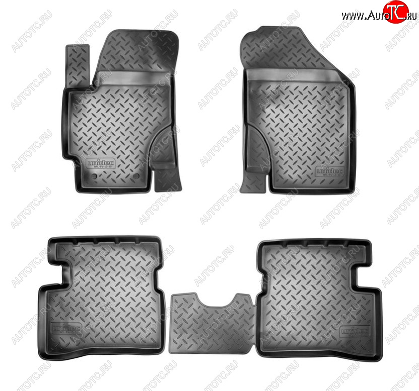 2 699 р. Коврики салона Norplast Unidec  KIA Rio ( 2 JB,  4 FB) (2005-2025) дорестайлинг седан, дорестайлинг, хэтчбэк 5 дв., рестайлинг, хэтчбэк 5 дв., рестайлинг седан (Цвет: бежевый)  с доставкой в г. Кемерово