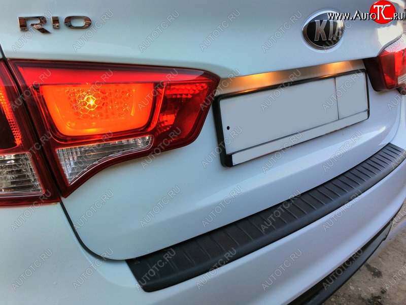 1 089 р. Накладка защитная на задний бампер Yuago KIA Rio 3 QB рестайлинг седан (2015-2017)  с доставкой в г. Кемерово