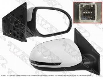 Правое зеркало заднего вида SAT (обогрев, поворот, 6 контактов) KIA Rio 3 QB рестайлингхэтчбек5дв. (2015-2017)