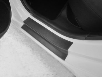 1 269 р. Пороги накладки дверей Petroil Tuning  KIA Rio  3 QB (2015-2017) рестайлинг седан  с доставкой в г. Кемерово. Увеличить фотографию 4