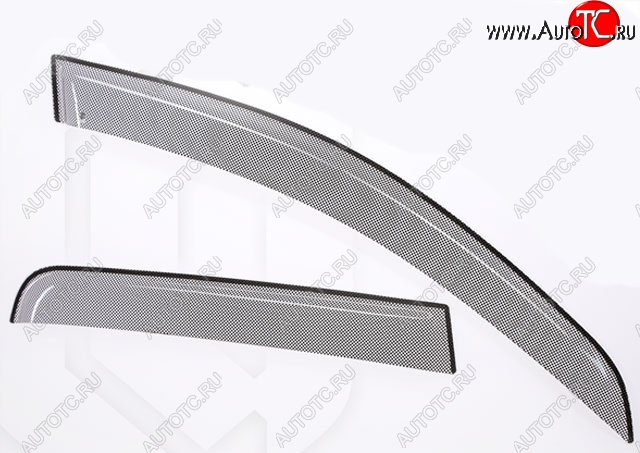 2 199 р. Дефлектора окон CA-Plastic KIA Rio 3 QB дорестайлинг седан (2011-2015) (Шелкография черная, Без хром.молдинга, Крепление только на скотч)  с доставкой в г. Кемерово