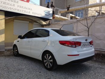 2 799 р. Лип спойлер АВТОКРАТ  KIA Rio  3 QB (2011-2017) дорестайлинг седан, рестайлинг седан (Неокрашенный)  с доставкой в г. Кемерово. Увеличить фотографию 3