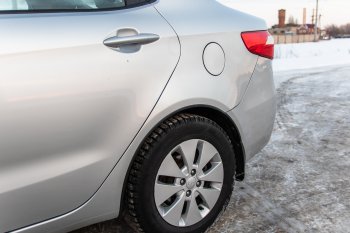 4 549 р. Защитные накладки на арки ArtForm KIA Rio 3 QB дорестайлинг седан (2011-2015) (Поверхность: шагрень)  с доставкой в г. Кемерово. Увеличить фотографию 2
