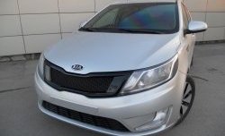 3 639 р. Решётка радиатора Pandora KIA Rio 3 QB дорестайлинг седан (2011-2015) (Неокрашенная)  с доставкой в г. Кемерово. Увеличить фотографию 6