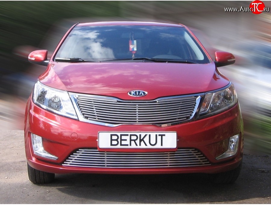 4 999 р. Декоративная вставка решетки радиатора QB Berkut KIA Rio 3 QB дорестайлинг седан (2011-2015)  с доставкой в г. Кемерово