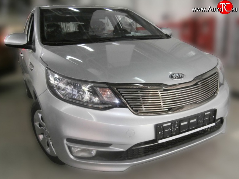 4 899 р. Декоративная вставка решетки радиатора Berkut KIA Rio 3 QB рестайлингхэтчбек5дв. (2015-2017)  с доставкой в г. Кемерово