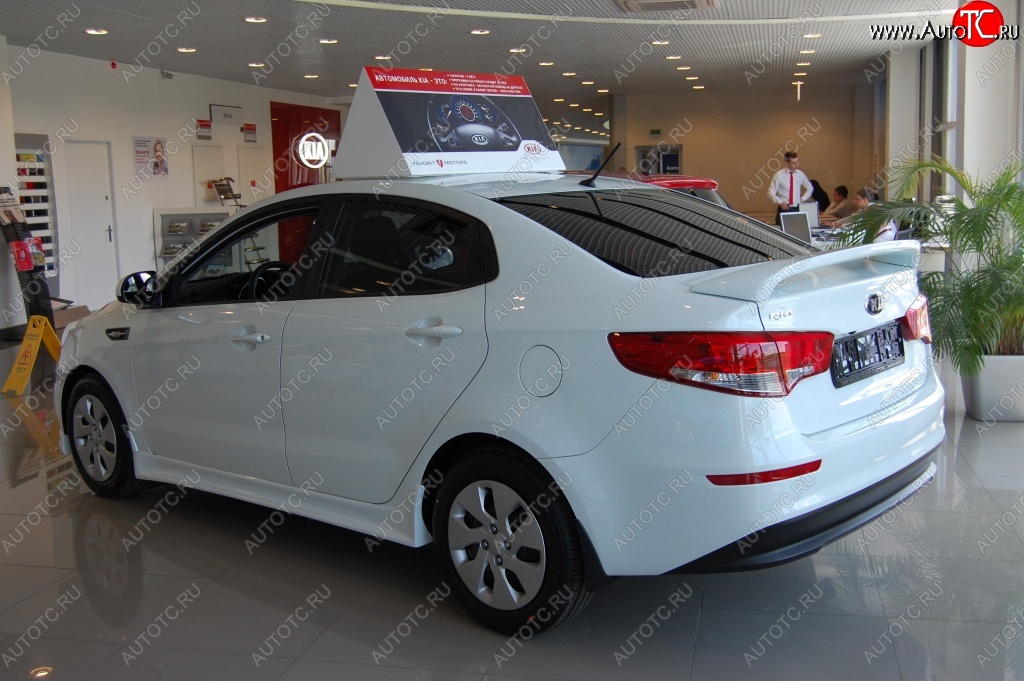 2 549 р. Спойлер LitCompany KIA Rio 3 QB дорестайлинг седан (2011-2015) (Неокрашенный)  с доставкой в г. Кемерово