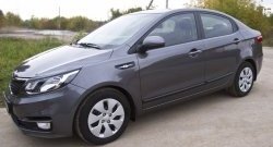 2 899 р. Молдинги RA (вариант 2, комплект 4 шт)  KIA Rio  3 QB (2015-2017) рестайлинг седан (Поверхность глянец (под окраску), Неокрашенные)  с доставкой в г. Кемерово. Увеличить фотографию 5