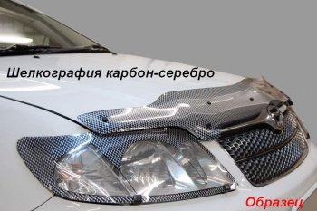2 799 р. Дефлектор капота CA-Plastic KIA Rio X-line (2017-2021) (Classic черный, Без надписи)  с доставкой в г. Кемерово. Увеличить фотографию 9