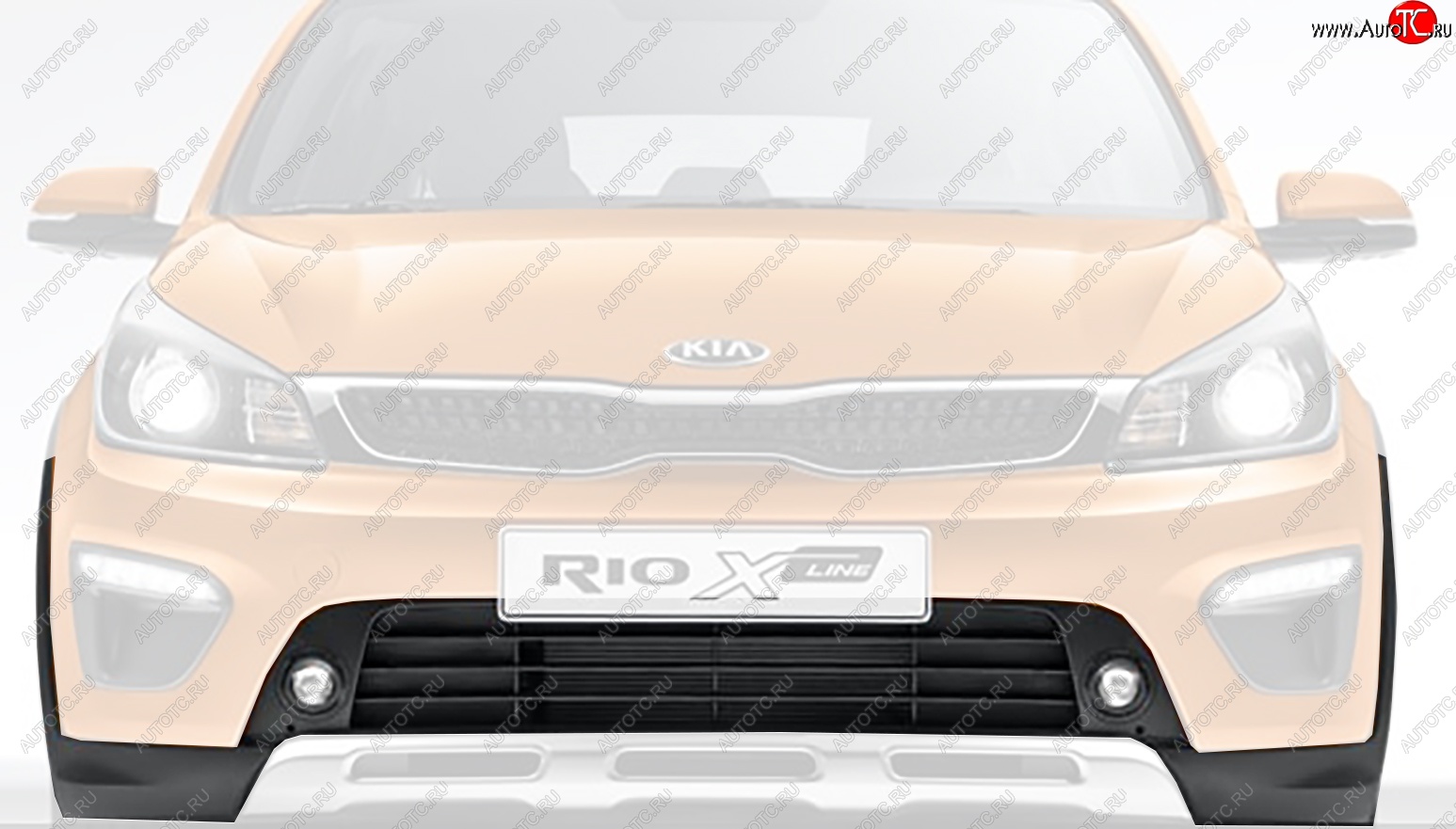 19 999 р. Накладка переднего бампера Оригинал KIA Rio X-line (2017-2021)  с доставкой в г. Кемерово