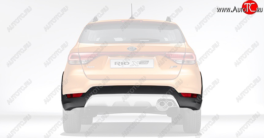 12 899 р. Накладка заднего бампера MOBIS (HYUNDAI/KIA) KIA Rio X-line (2017-2021) (под парктроник)  с доставкой в г. Кемерово
