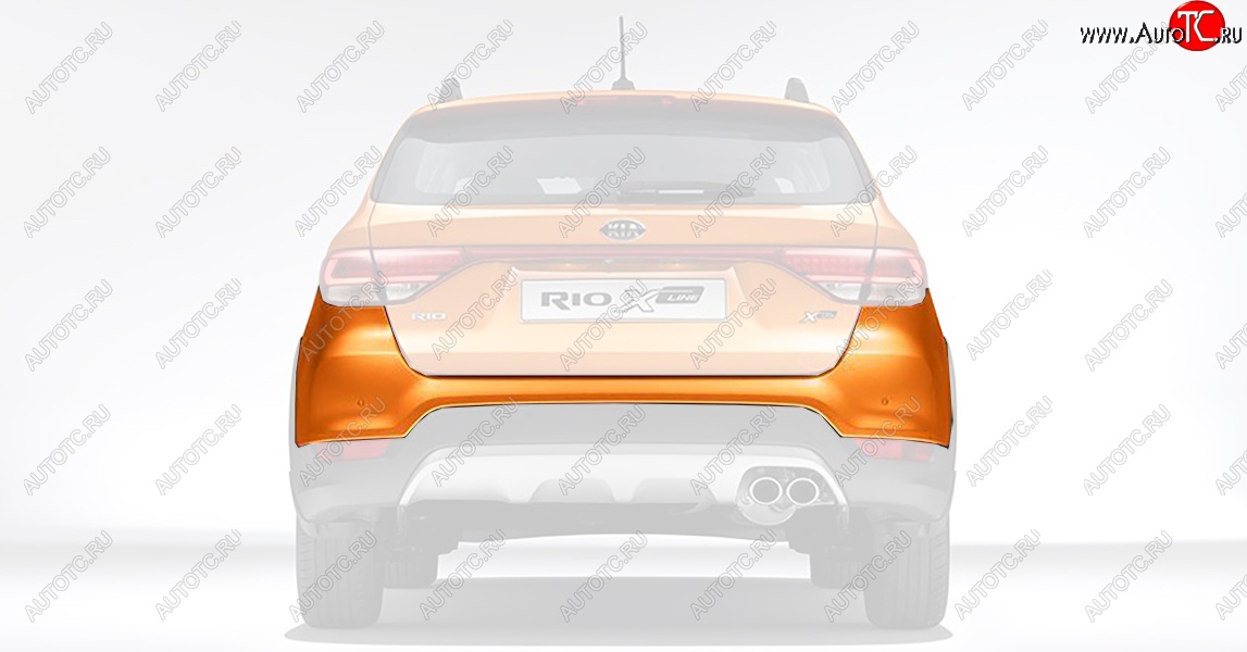 13 899 р. Задний бампер MOBIS (HYUNDAI/KIA) KIA Rio X-line (2017-2021) (Неокрашенный)  с доставкой в г. Кемерово