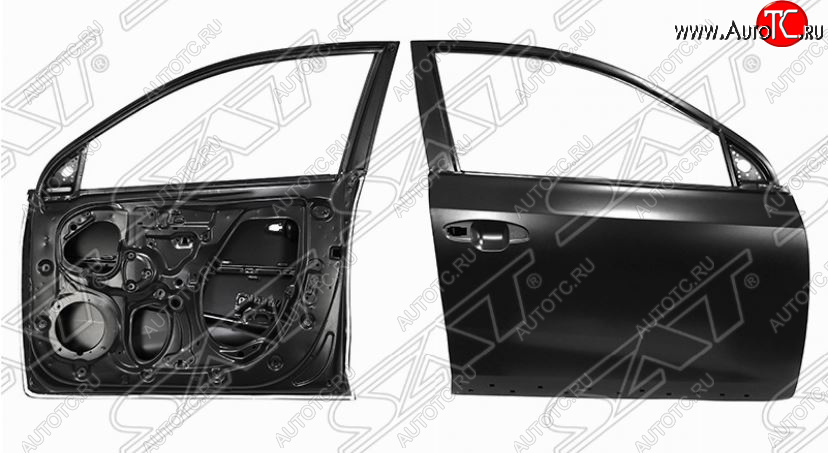 15 249 р. Правая дверь передняя SAT KIA Rio X-line (2017-2021) (Неокрашенная)  с доставкой в г. Кемерово