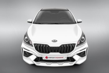 18 799 р. Передний бампер ROTOR KIA Rio 4 FB дорестайлинг седан (2016-2020) (Неокрашенный, без накладок ДХО)  с доставкой в г. Кемерово. Увеличить фотографию 1