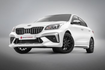 18 799 р. Передний бампер ROTOR KIA Rio 4 FB дорестайлинг седан (2016-2020) (Неокрашенный, без накладок ДХО)  с доставкой в г. Кемерово. Увеличить фотографию 5