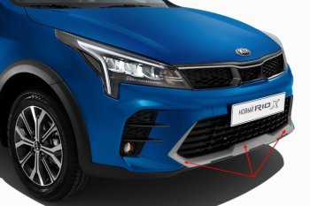12 199 р. Вставка воздухозаборника переднего бампера Original KIA Rio X рестайлинг (2020-2025)  с доставкой в г. Кемерово. Увеличить фотографию 1