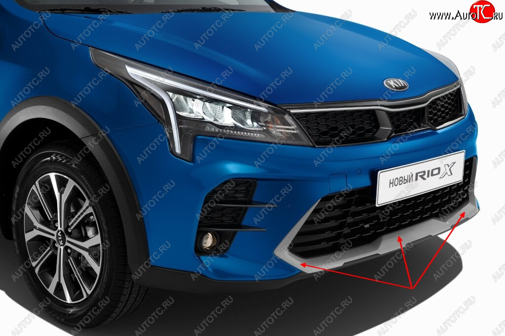 12 199 р. Вставка воздухозаборника переднего бампера Original KIA Rio X рестайлинг (2020-2025)  с доставкой в г. Кемерово