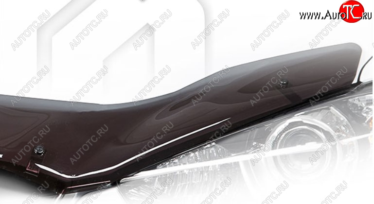 2 159 р. Дефлектор капота на CA-Plastic  KIA Rio  X (2020-2025) рестайлинг (Classic полупрозрачный, Без надписи)  с доставкой в г. Кемерово