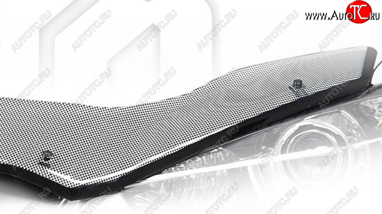 2 399 р. Дефлектор капота на CA-Plastic  KIA Rio  X (2020-2025) рестайлинг (Шелкография черная)  с доставкой в г. Кемерово