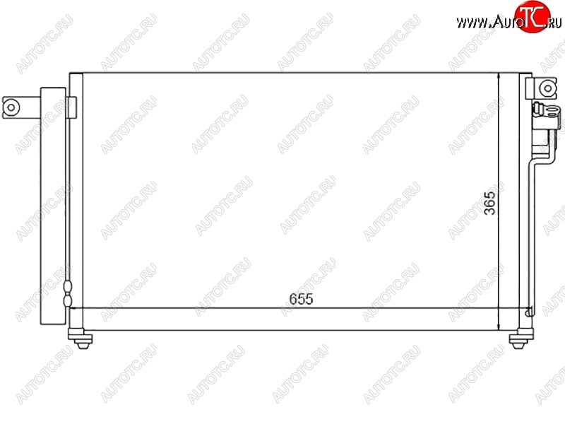 4 599 р. Радиатор кондиционера SAT  KIA Rio ( 2 JB,  4 FB) (2005-2022) дорестайлинг седан, дорестайлинг, хэтчбэк 5 дв., рестайлинг, хэтчбэк 5 дв., рестайлинг седан  с доставкой в г. Кемерово