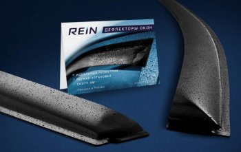 1 499 р. Дефлектора окон REIN (накладные) KIA Rio 4 FB дорестайлинг седан (2016-2020)  с доставкой в г. Кемерово. Увеличить фотографию 3