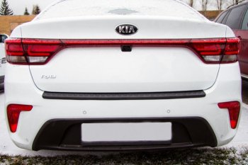 679 р. Защитная накладка заднего бампера Тюн-Авто  KIA Rio  4 FB (2016-2020) дорестайлинг седан  с доставкой в г. Кемерово. Увеличить фотографию 2